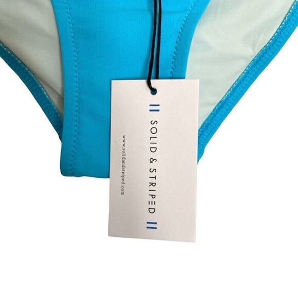 NWT Solid & Striped The Morgan Bikini Bottom in Aqua Large - Picture 4 of 5